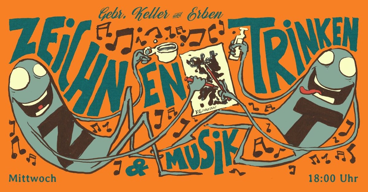 Zeichnen, Trinken & Musik