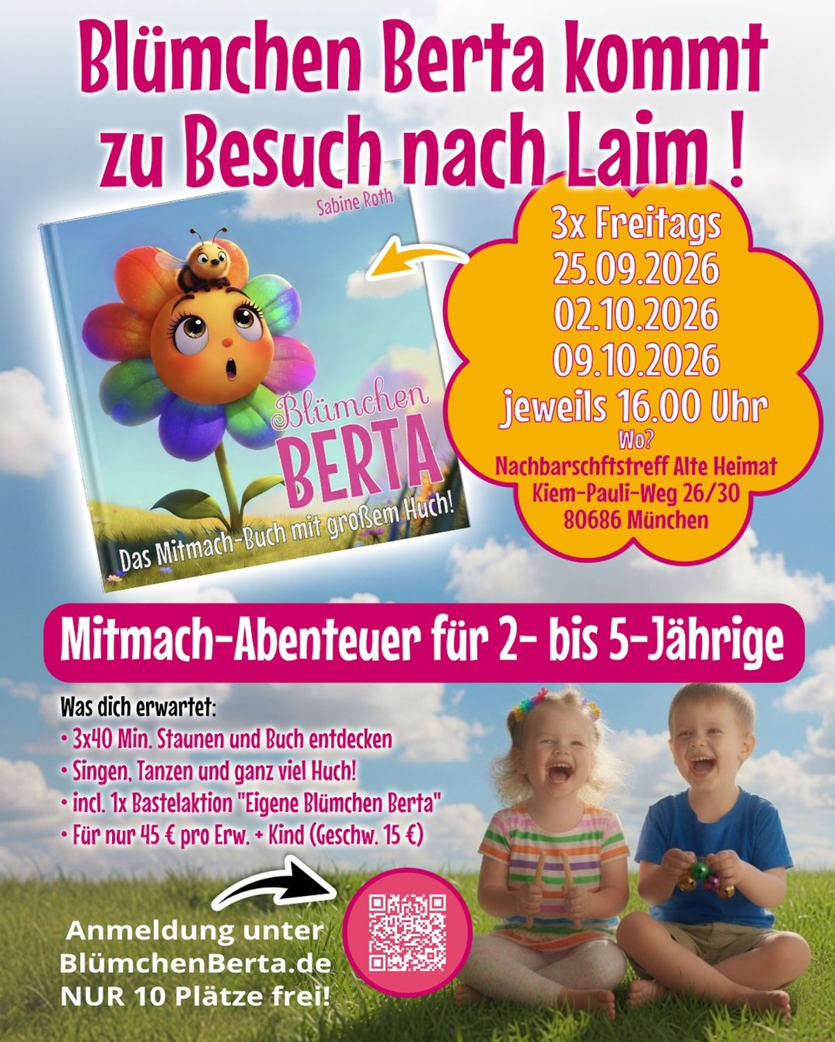 Blümchen Berta – Mitmach-Abenteuer für 2-5 Jährige