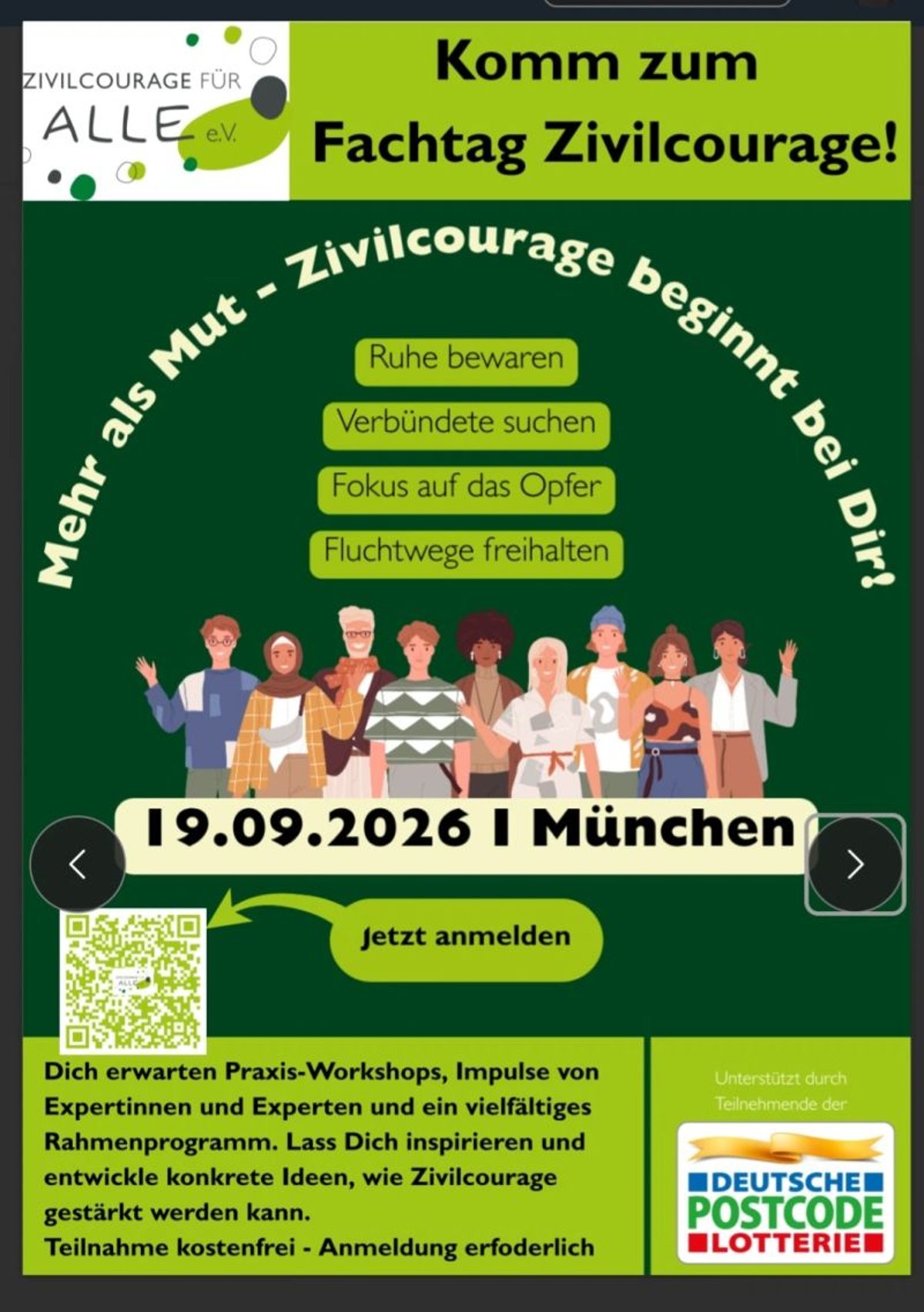 Fachtag: Mehr als Mut – Zivilcourage beginnt bei Dir!