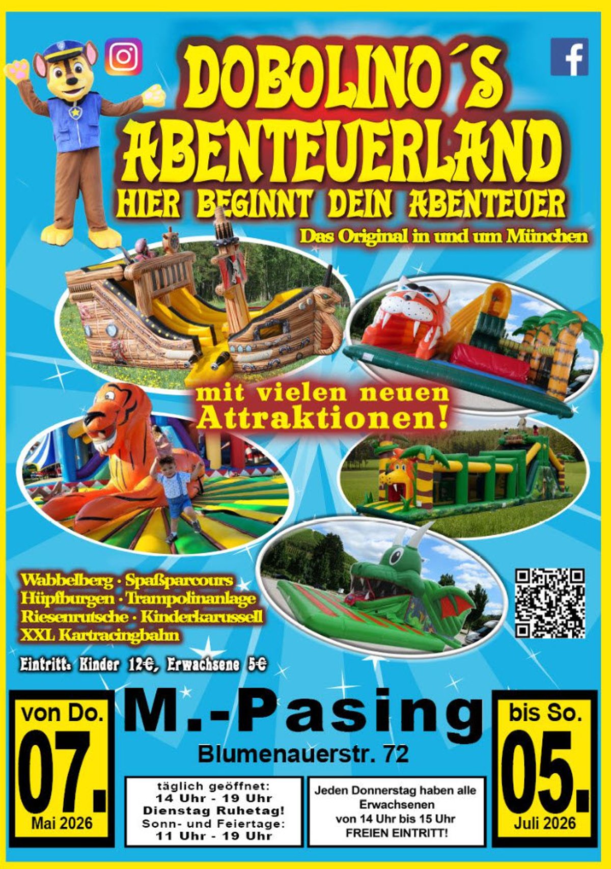 Hüpfburgenpark in München-Pasing