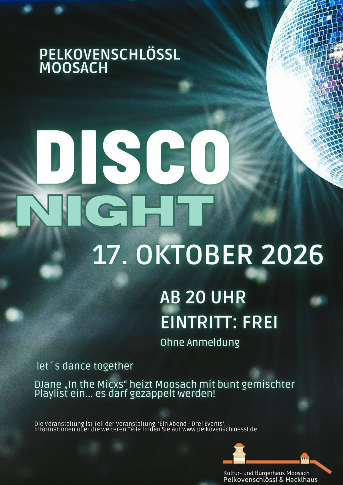Disco im Schlössl – let´s dance together