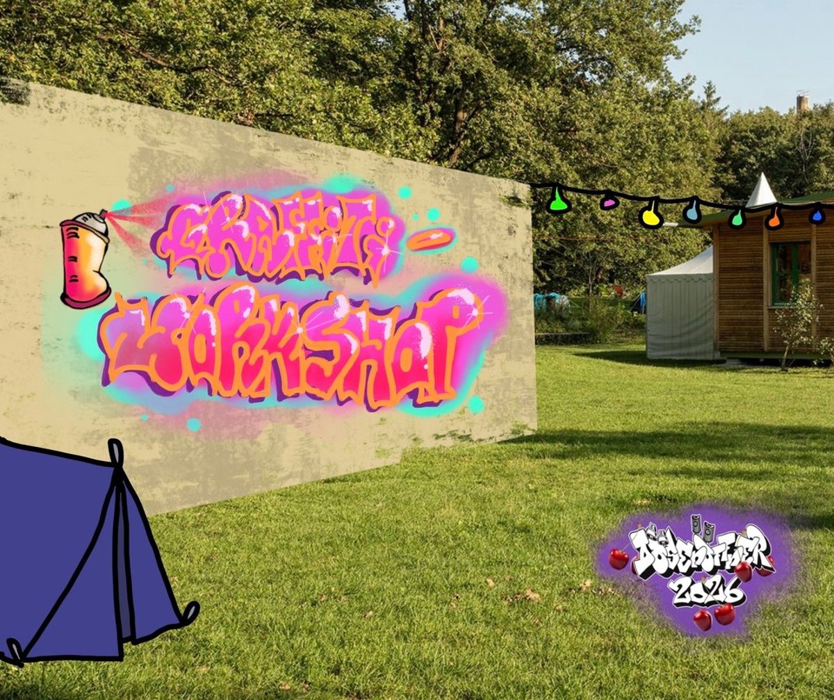 Dösenöffner goes Tent! Malen, Sprühen, Tanzen in den Kirschen