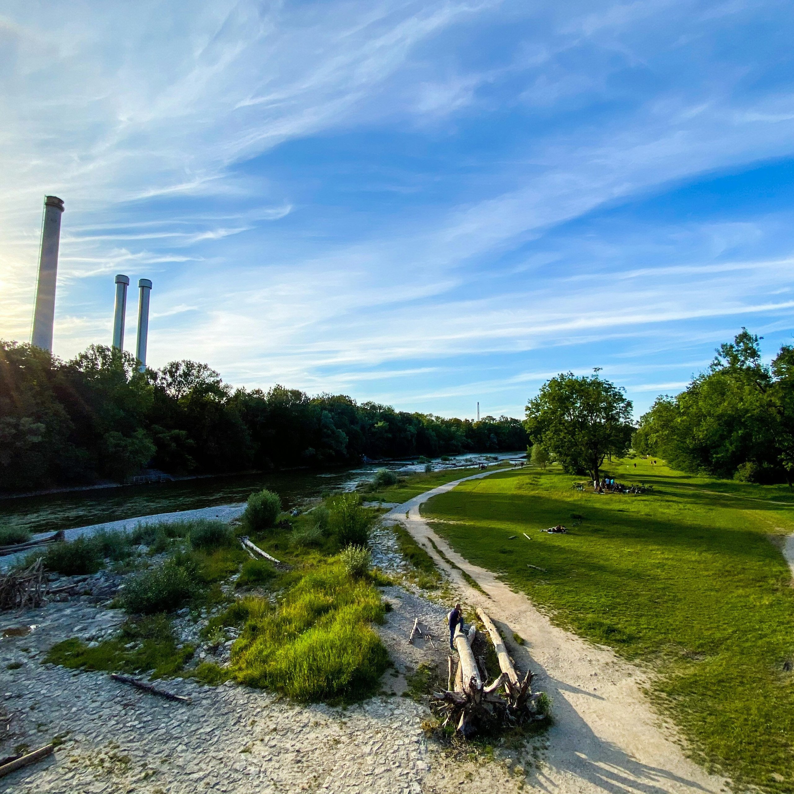 Grillen in München / Grillzone: Isar