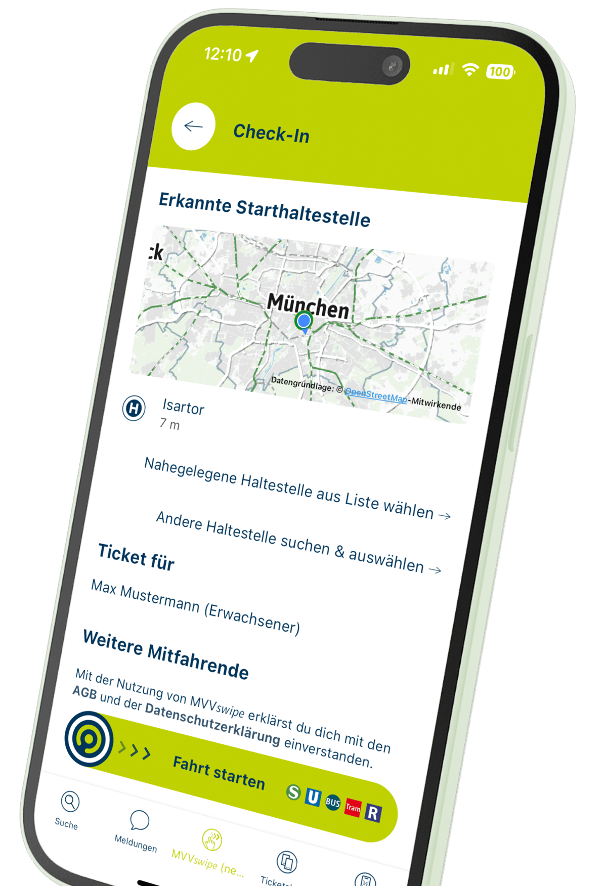 Neue MVV-App-Funktion: Mit einem Swipe zum günstigsten Tarif