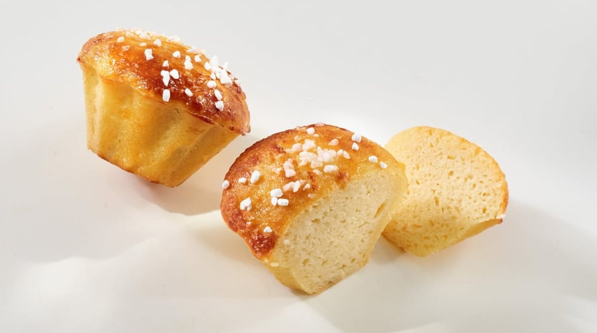 Glutenfreie Brioche, angeschnitten