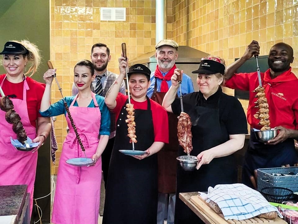 Das Churrascaria auf der Vorderseite des Einkaufszentrums Forum Schwanthalerhöhe