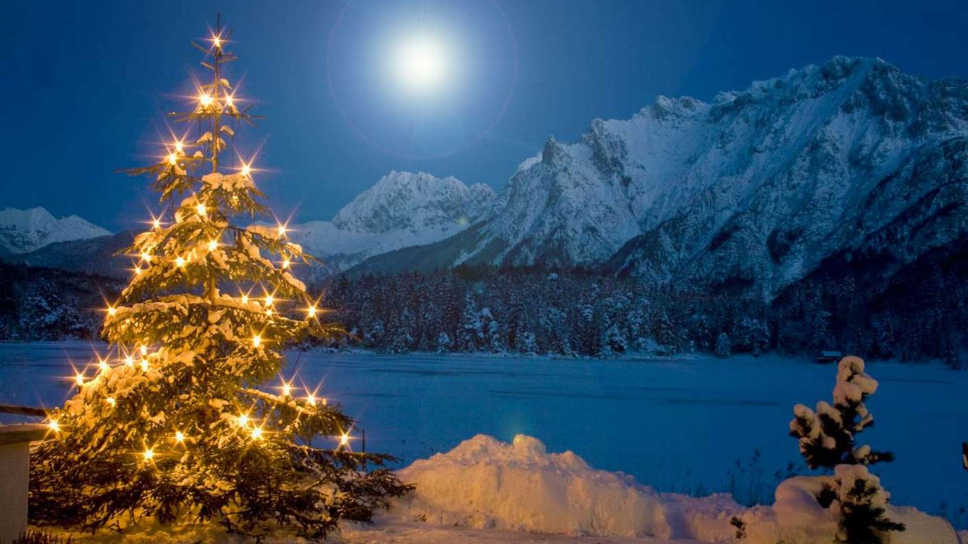 Weihnachtliche Idylle am Lautersee