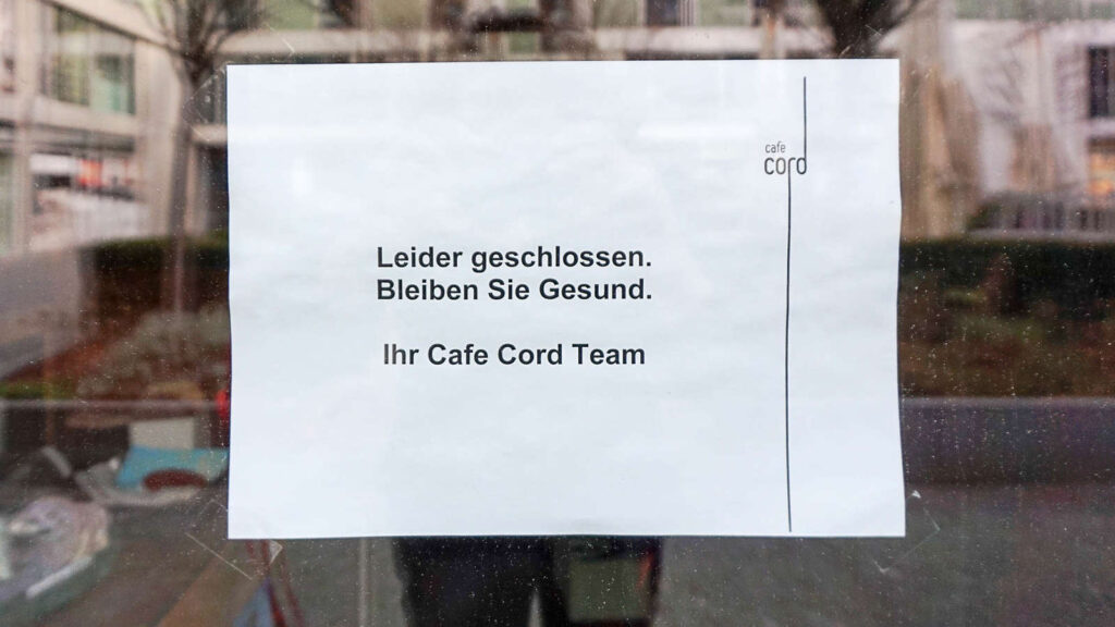 Leider schon geschlossen: Das Café Cord an der Sonnenstraße