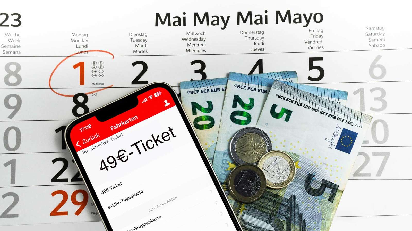 Zum 1. Mai kommt das Deutschland- bzw. 49-Euro-Ticket