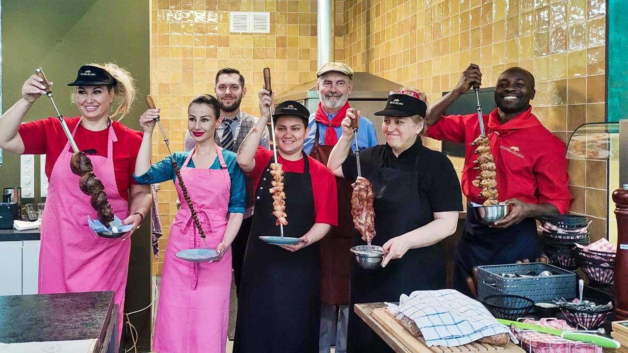 Das Churrascaria auf der Vorderseite des Einkaufszentrums Forum Schwanthalerhöhe