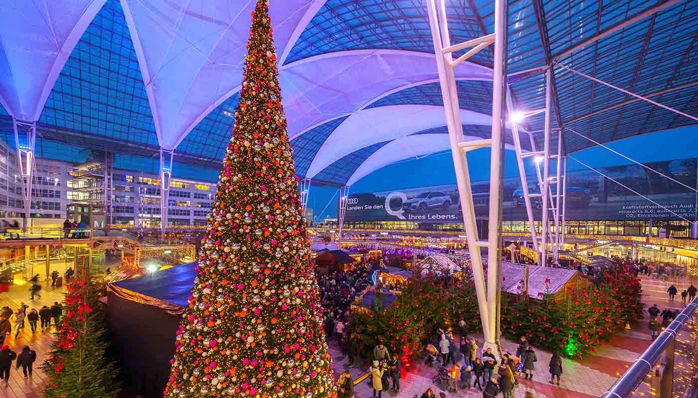 Weihnachtsmarkt Flughafen München 2024 Parken www.in-muenchen.de