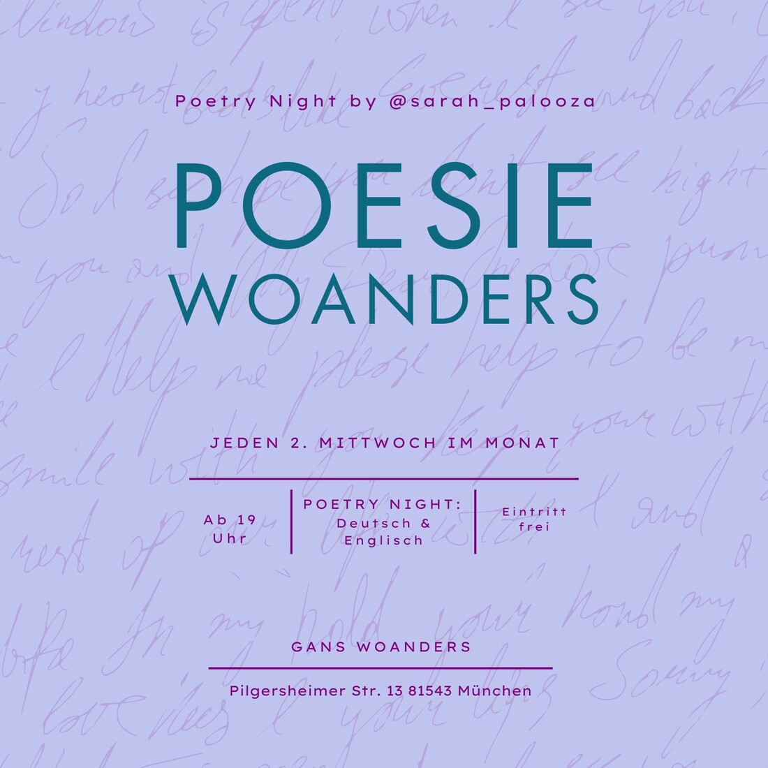 Poesie Woanders – die Poetry Night