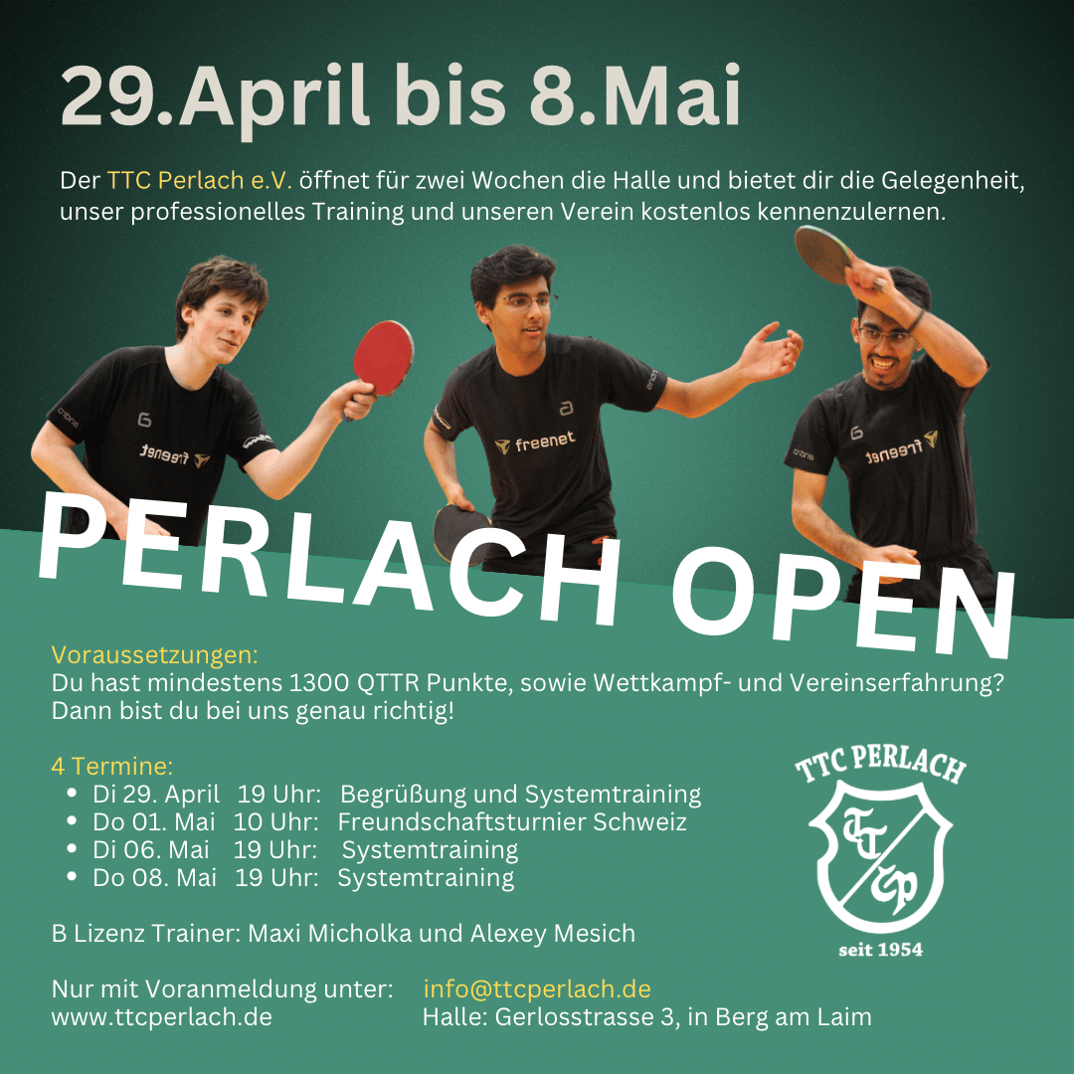Tischtennis Perlach Open