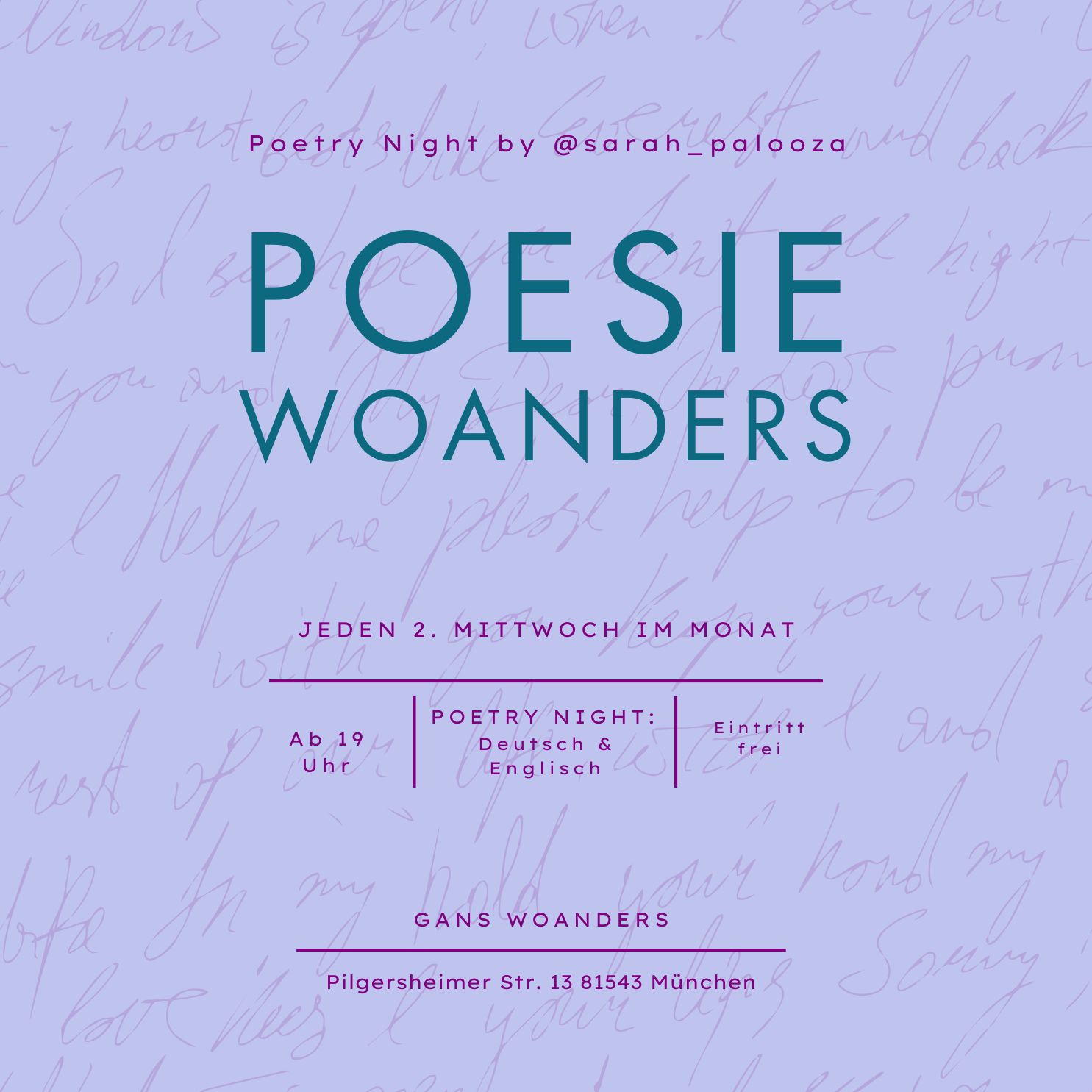 Poesie Woanders – die Poetry Night