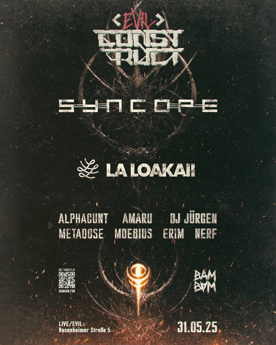 BAM BAM presents: Evil Construct /w Syncope