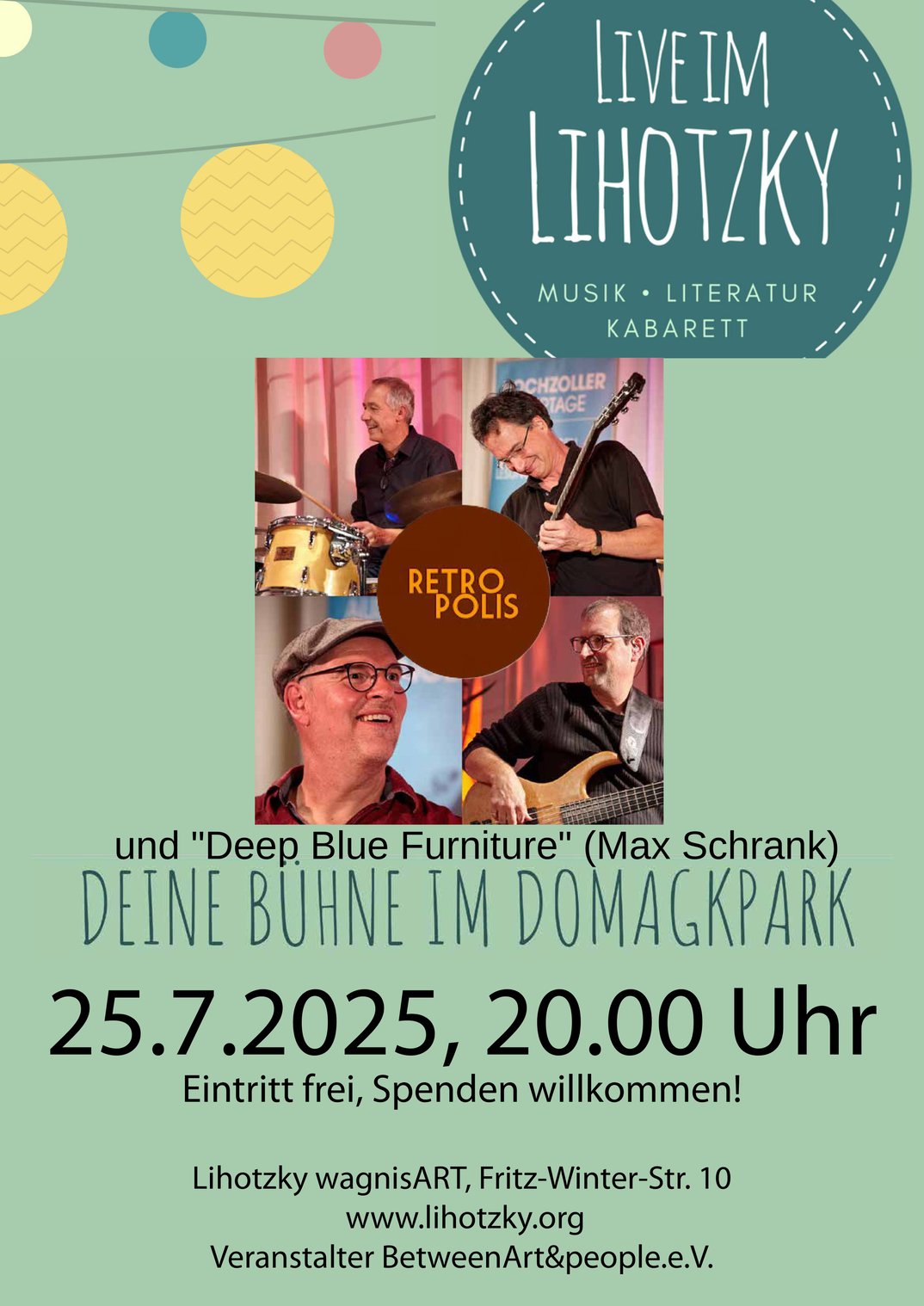 Live im Lihotzky mit RETROPOLIS