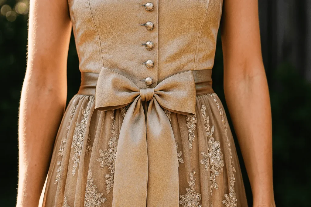 dirndl-schleife-rechts-links-bedeutung-3 - IN München - Das Stadtmagazin Dirndl-Schleife Bedeutung: Dirndl-Schleife vorne - Anleitung zum Dirndl-Schleife binden.