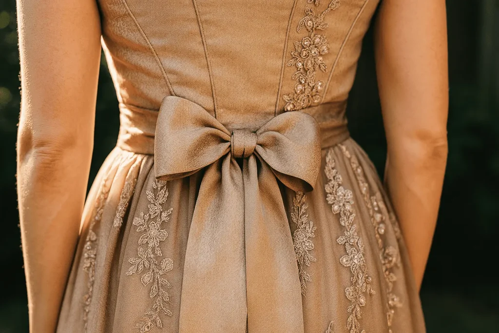dirndl-schleife-rechts-links-bedeutung-4 - IN München - Das Stadtmagazin Dirndl-Schleife Bedeutung: Dirndl-Schleife hinten - Anleitung zum Dirndl-Schleife binden.
