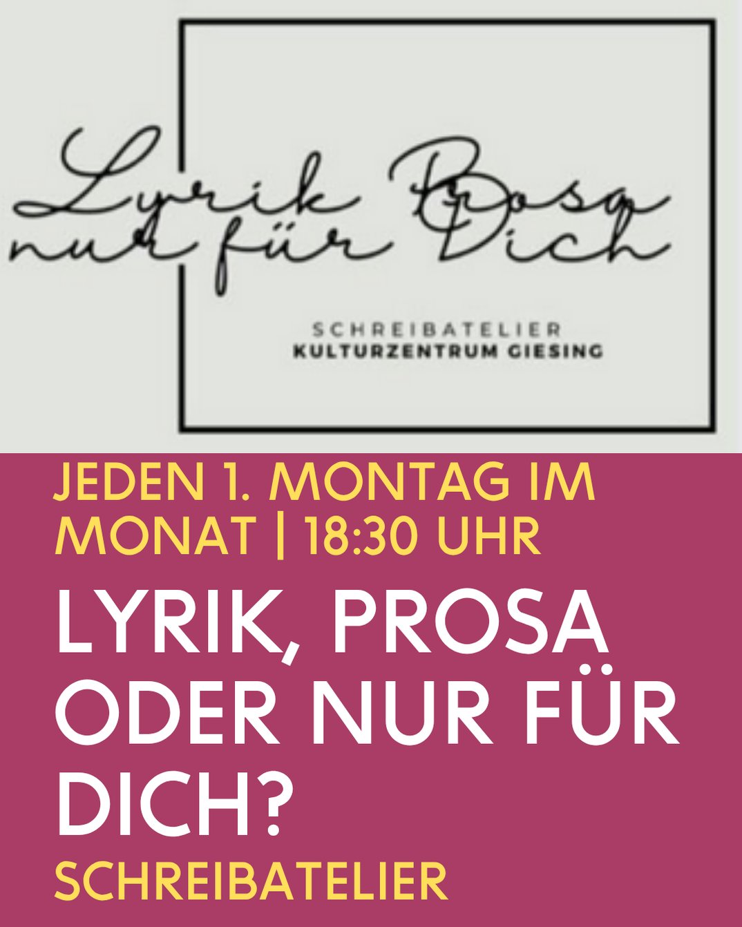 Lyrik, Prosa oder nur für Dich?