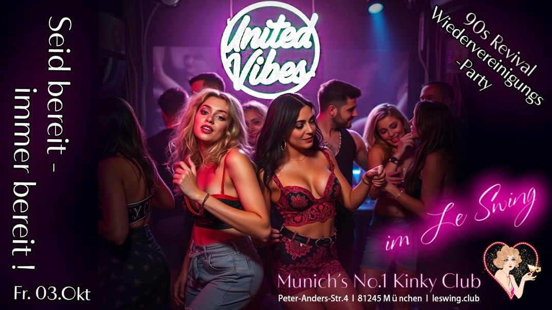 🎉✨ UNITY VIBES – 90er Revival Night zur Wiedervereinigung ✨