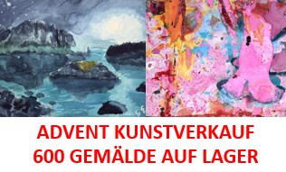 Advent Kunstverkauf 600 Gemälde auf Lager