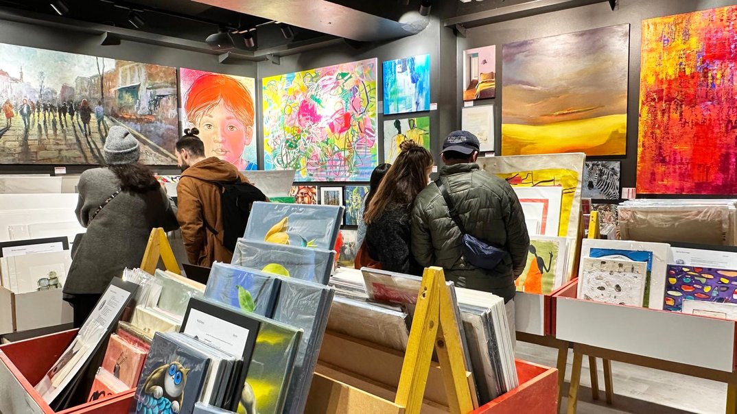 Winter-Kunstsupermarkt