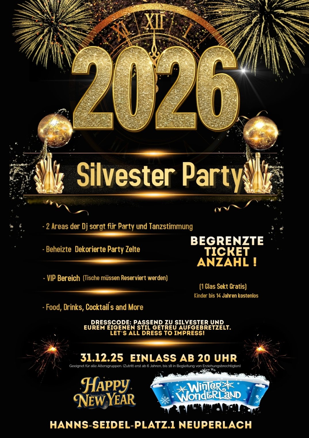 Silvester Party auf Winter Wonderland