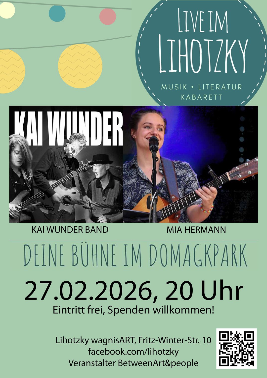 Live im Lihotzky mit KAI WUNDER und MIA HERMANN