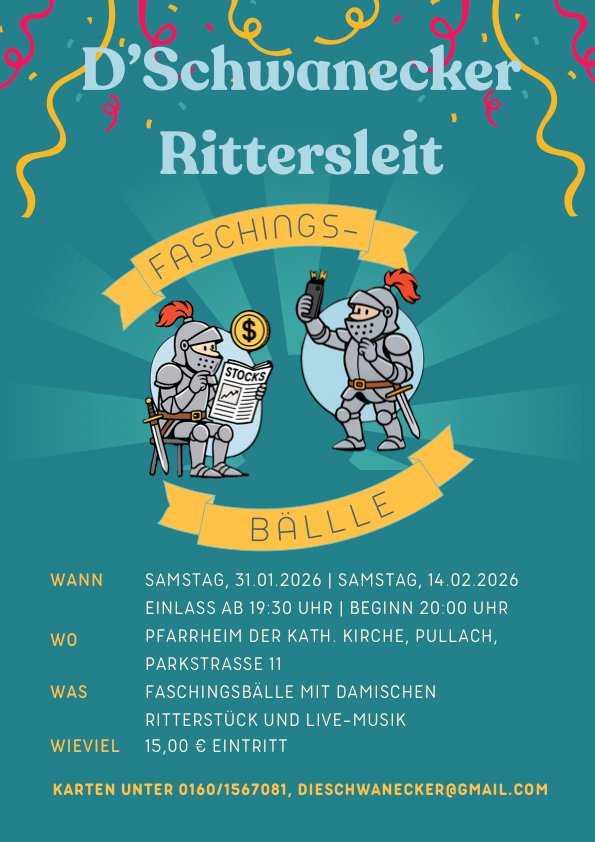 D’Schwanecker Rittersleit – Faschingsbälle 2026