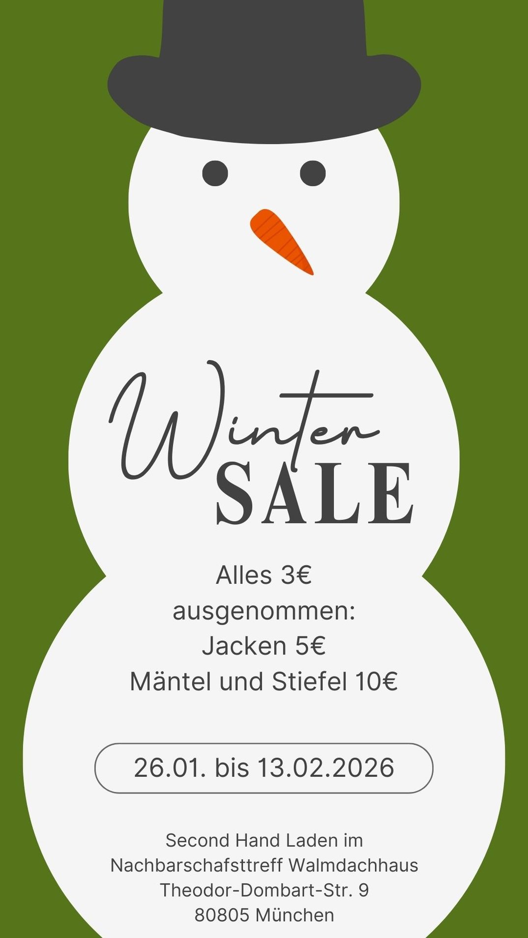 ❄️ Winter Sale – Second Hand Laden im NT Walmdachhaus ❄️