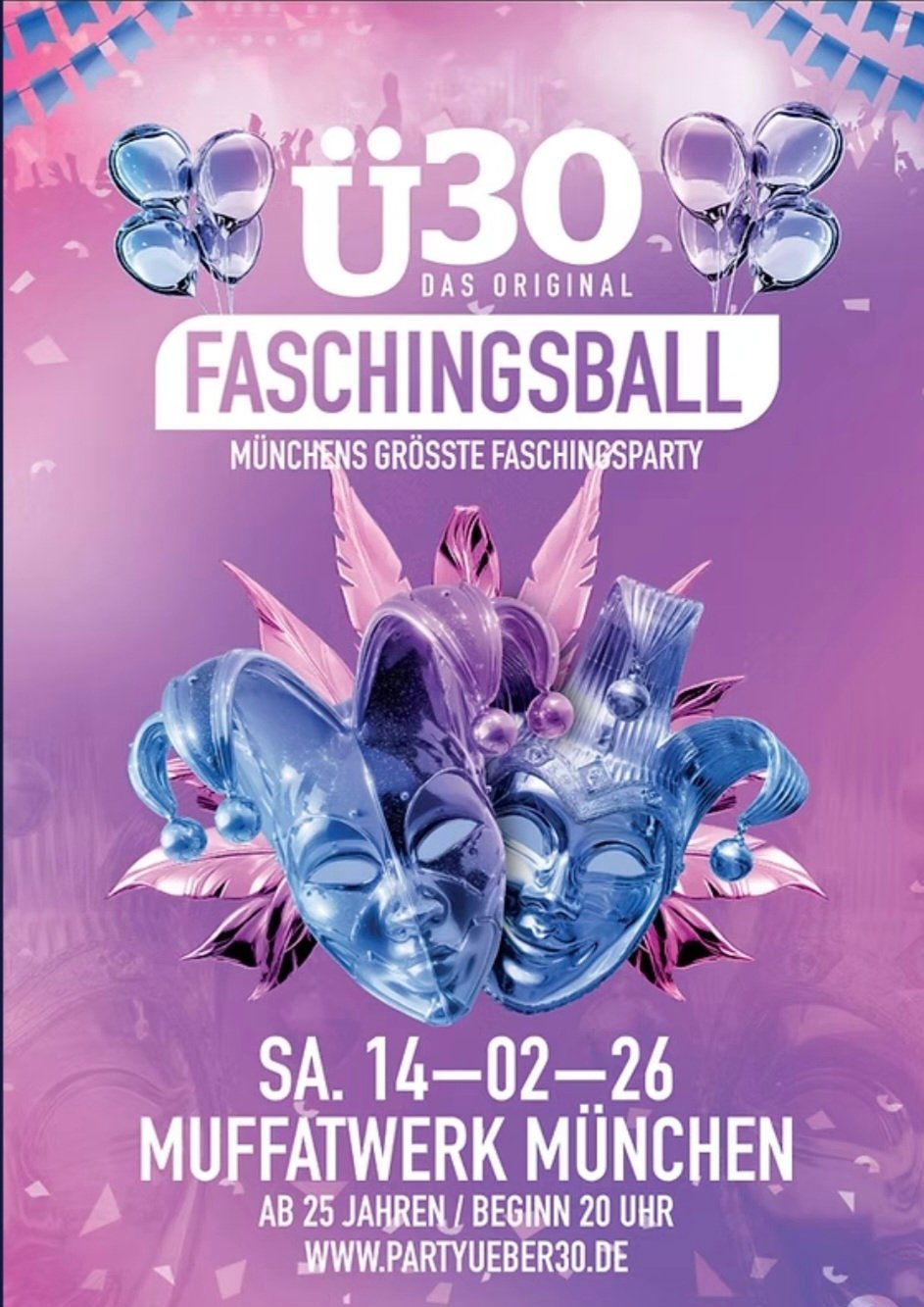 Ü30 Faschingsball – live mit Gerry & Gary 🎉🤡