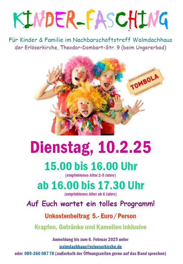 Kinder-Fasching für Kinder & Familie im Nachbarschaftstreff