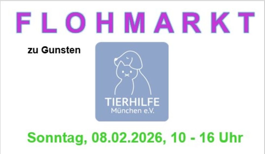 Großer Flohmarkt zu Gunsten der Tierhilfe München e.V.