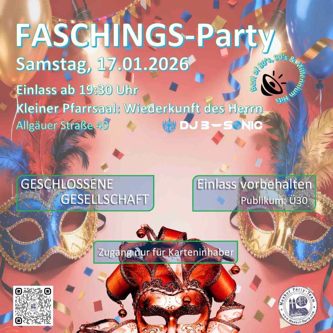 🎉 Faschingsparty der Extraklasse! 🎉  Ü30 Edition