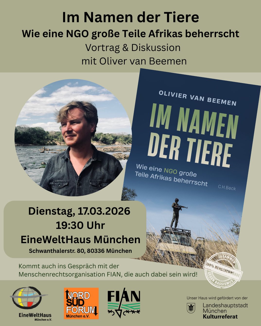 Oliver van Beemen „Im Namen der Tiere – Wie eine NGO große Teile Afrikas beherrscht“