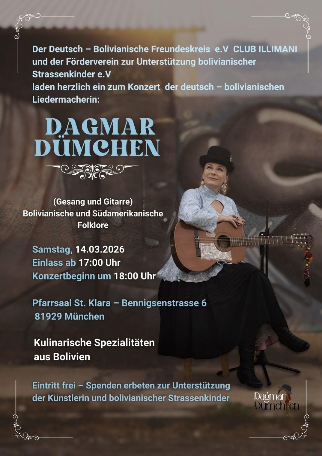 Dagmar Dümchen–Benefizkonzert f. bolivianische Straßenkinder