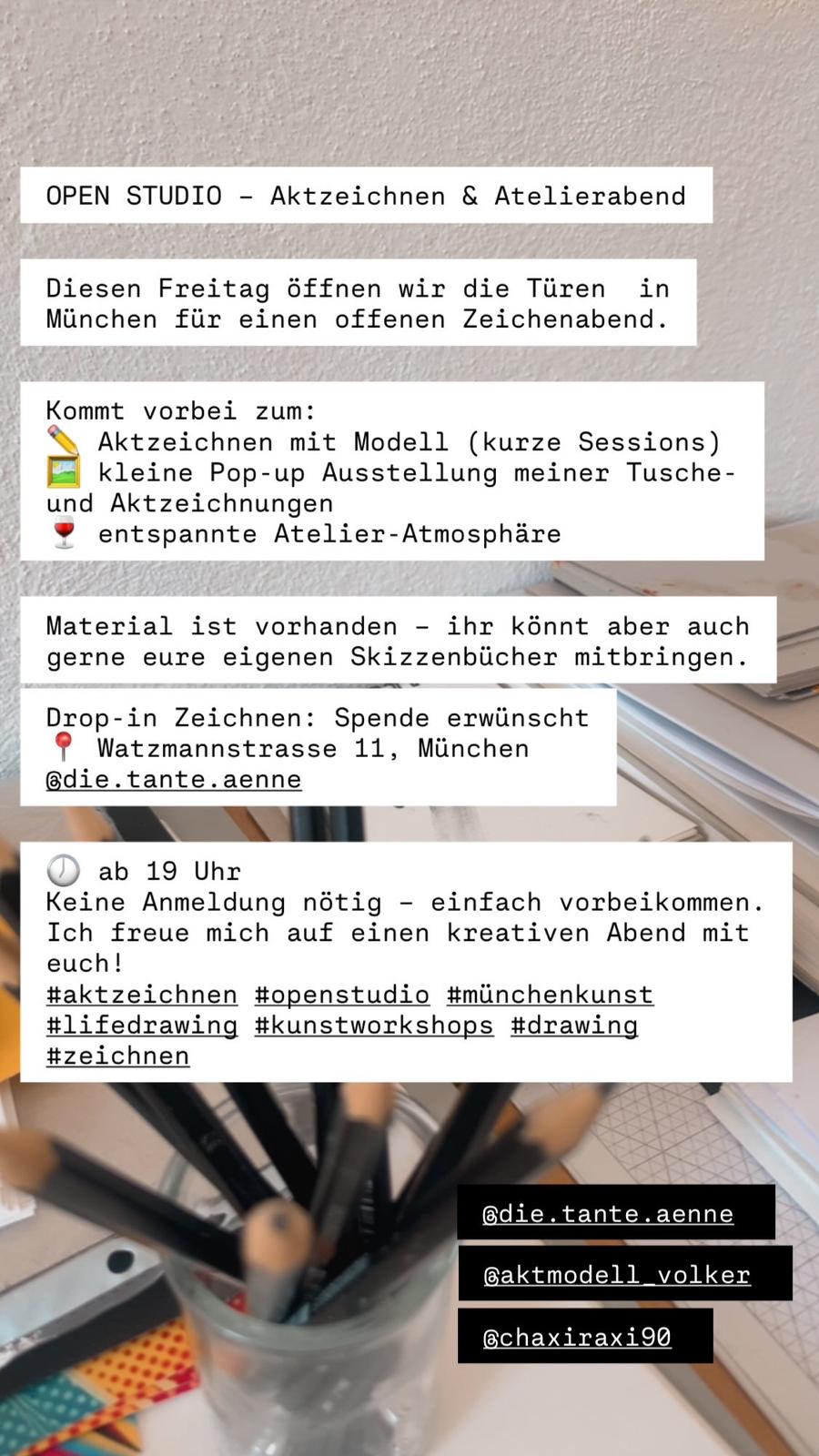 Open Studio – Aktzeichnen | Figure Drawing Night