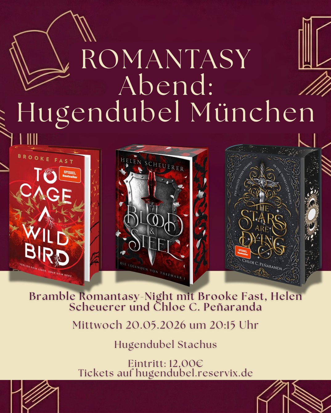 Bramble Romantasy-Night mit Brooke Fast, Helen Scheuerer und Chloe C. Peñaranda