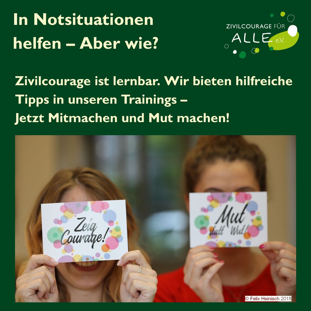 Ein Satz hilft! – Offenes Zivilcourage‑Training