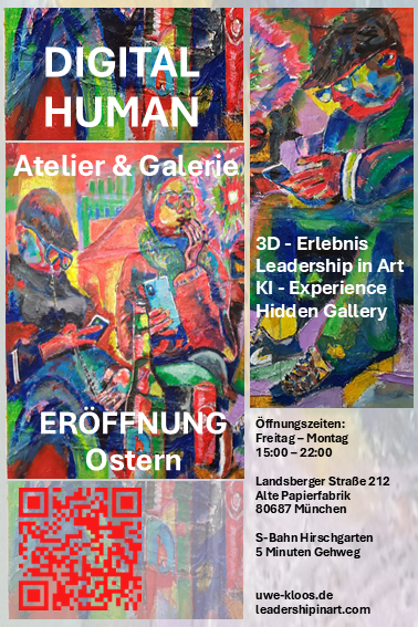 Uwe Kloos: Digital Human – KI trifft Malerei in der Alten Papierfabrik