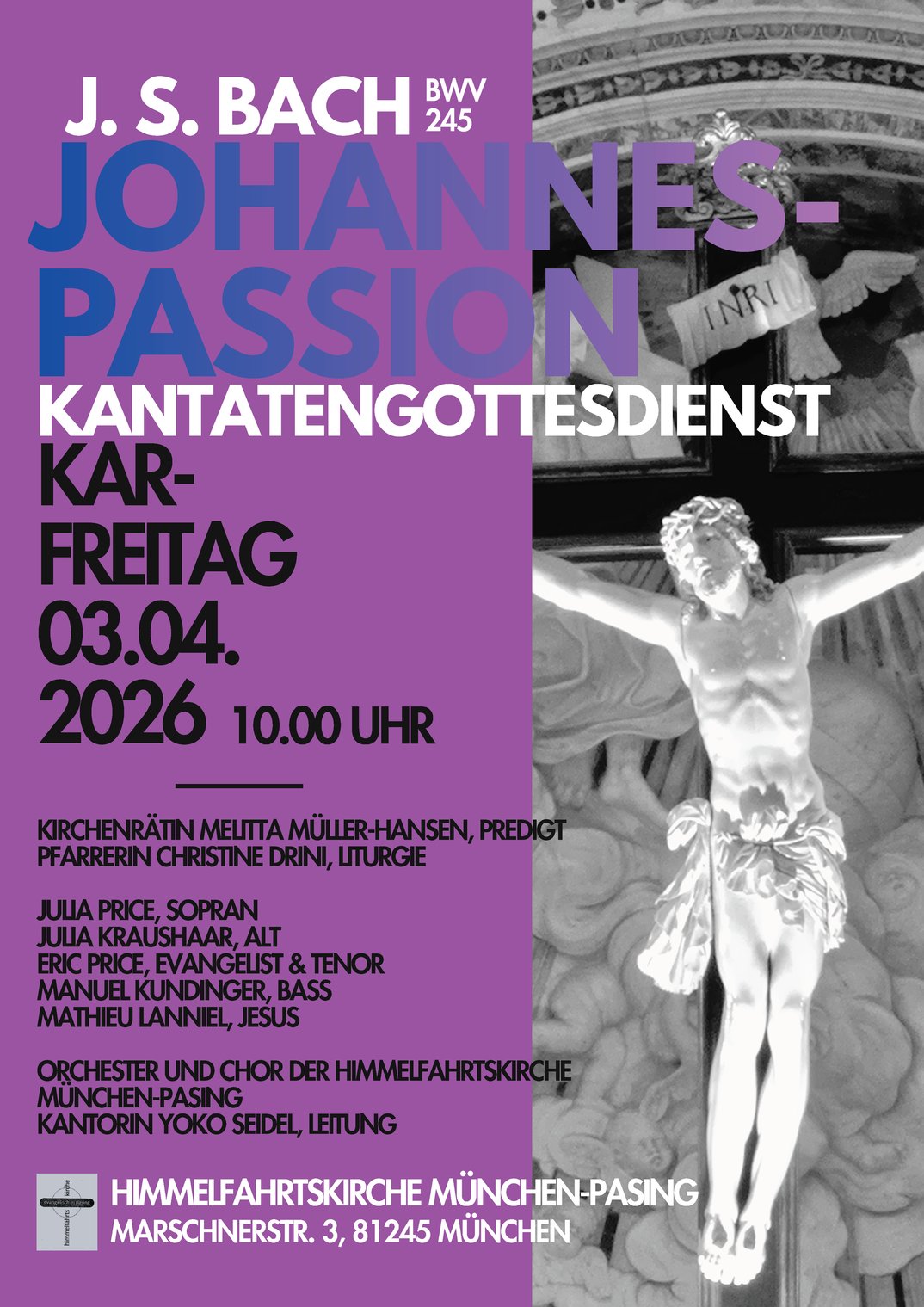Kantatengottesdienst Johann Sebastian Bach: Johannes-Passion