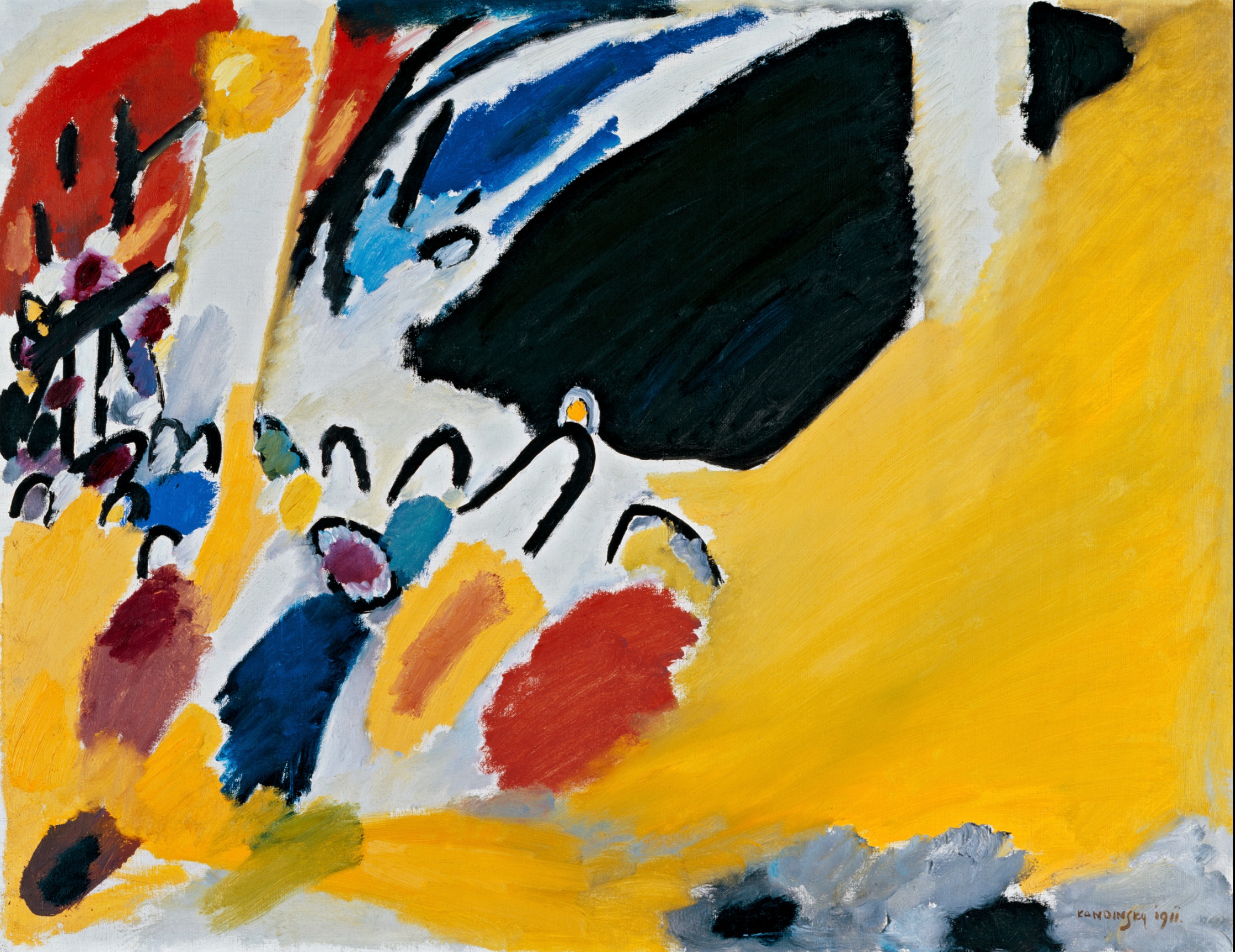Wassily Kandinsky, Impression III (Konzert), 1911, Öl auf Leinwand, 78,4 cm x 100,6 cm x 2 cm, Städtische Galerie im Lenbachhaus und Kunstbau München, Gabriele Münter Stiftung 1957