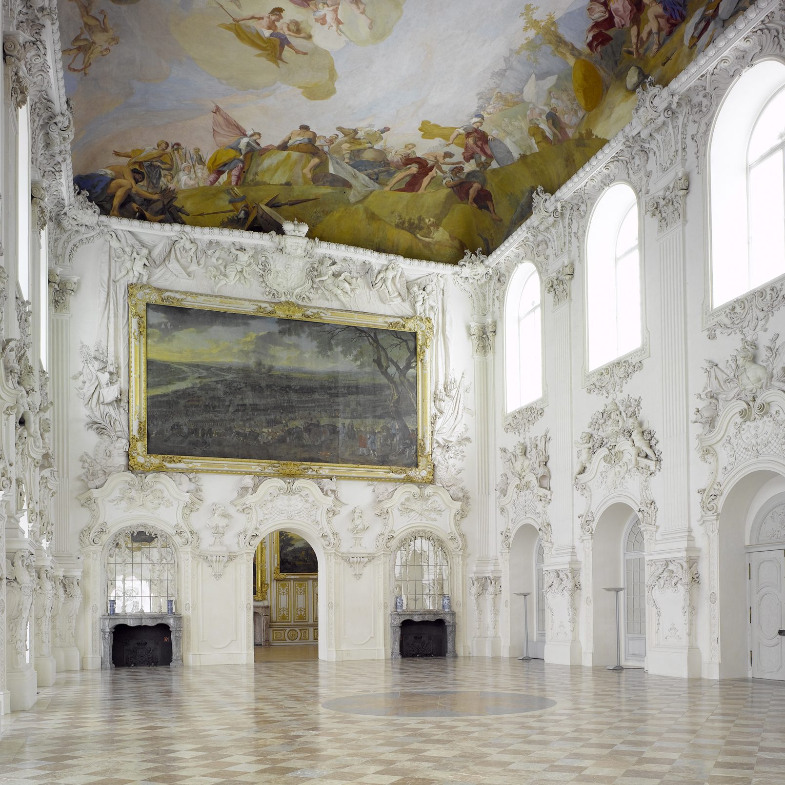 SNS_A_großer Saal_5 - IN München - Das Stadtmagazin Schloß Schleißheim: Saal mit Deckenbemalung