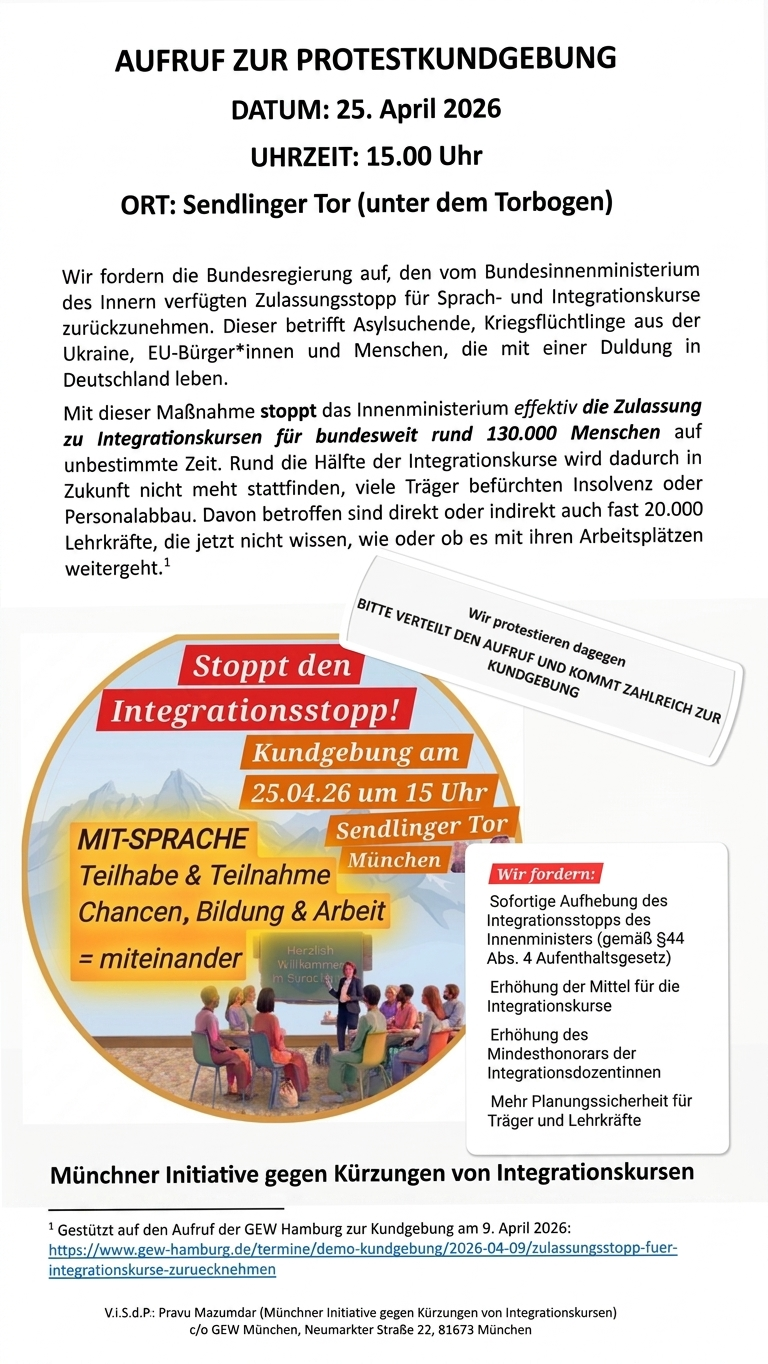 Stoppt den Integrationsstopp