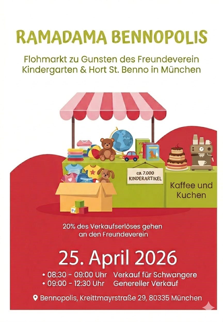 RamaDama Kinderflohmarkt Pfarrsaal Bennopolis Maxvorstadt