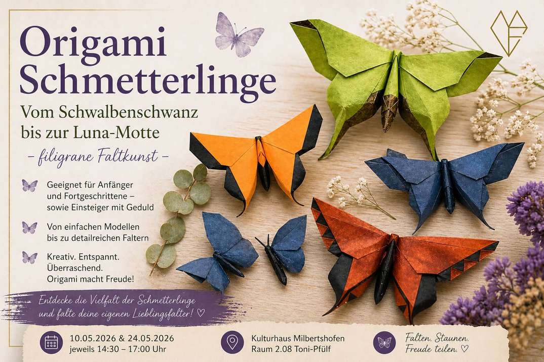 Origami-Schmetterlinge