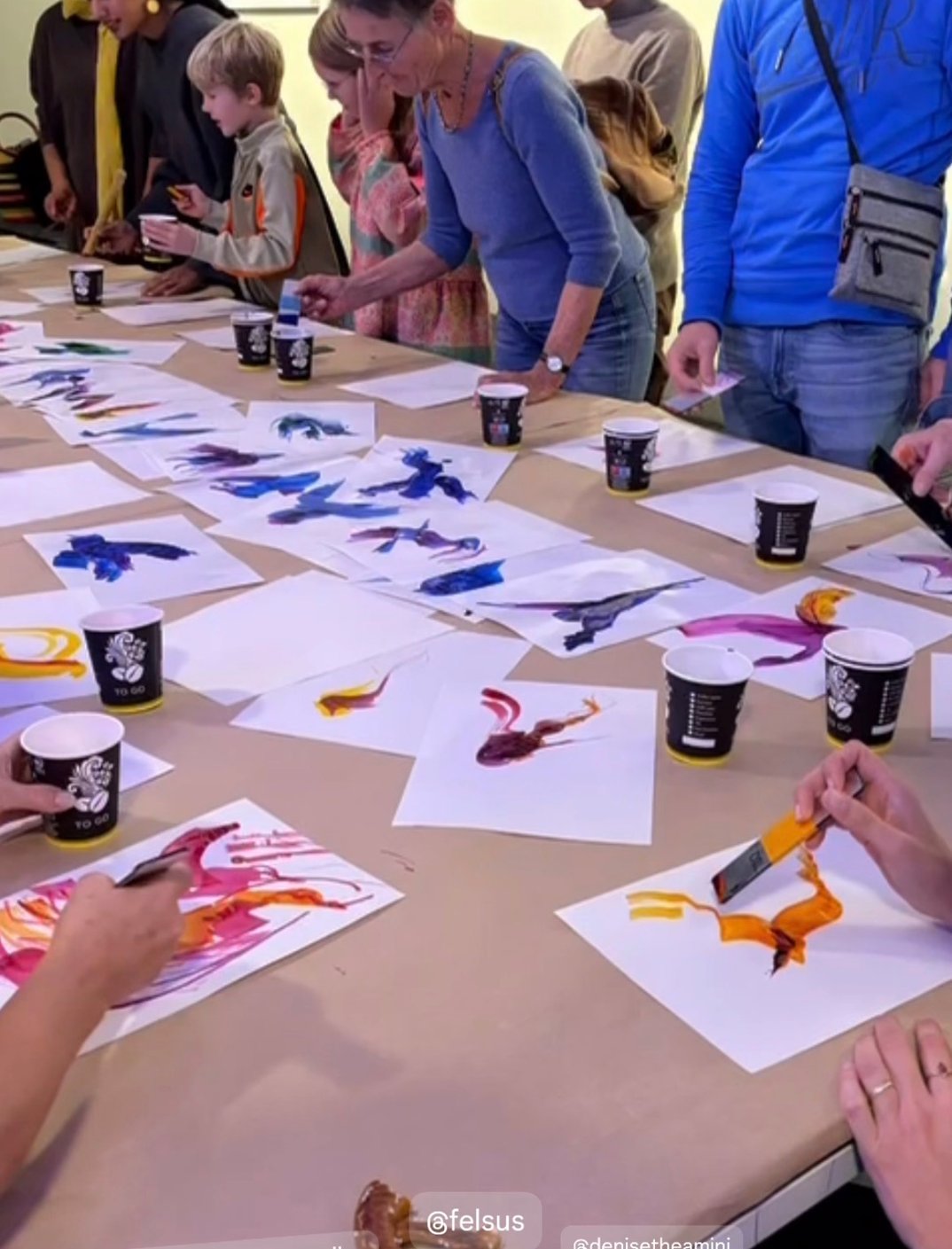 Vögel kalligraphieren