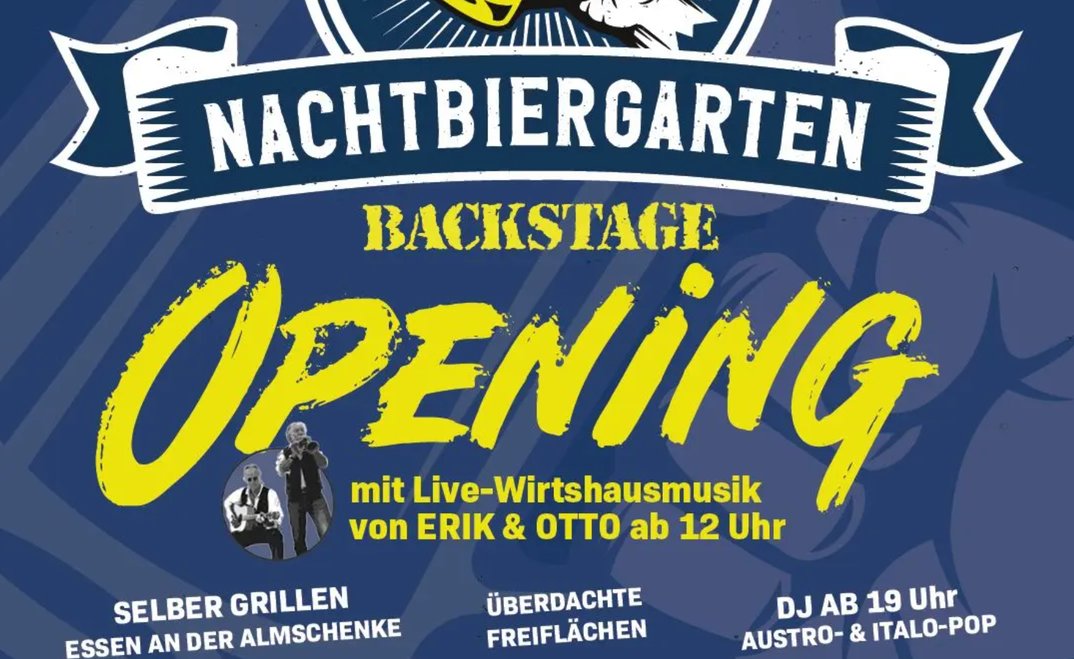 Nachtbiergarten-Opening mit Erik Berthold & Otto Göttler