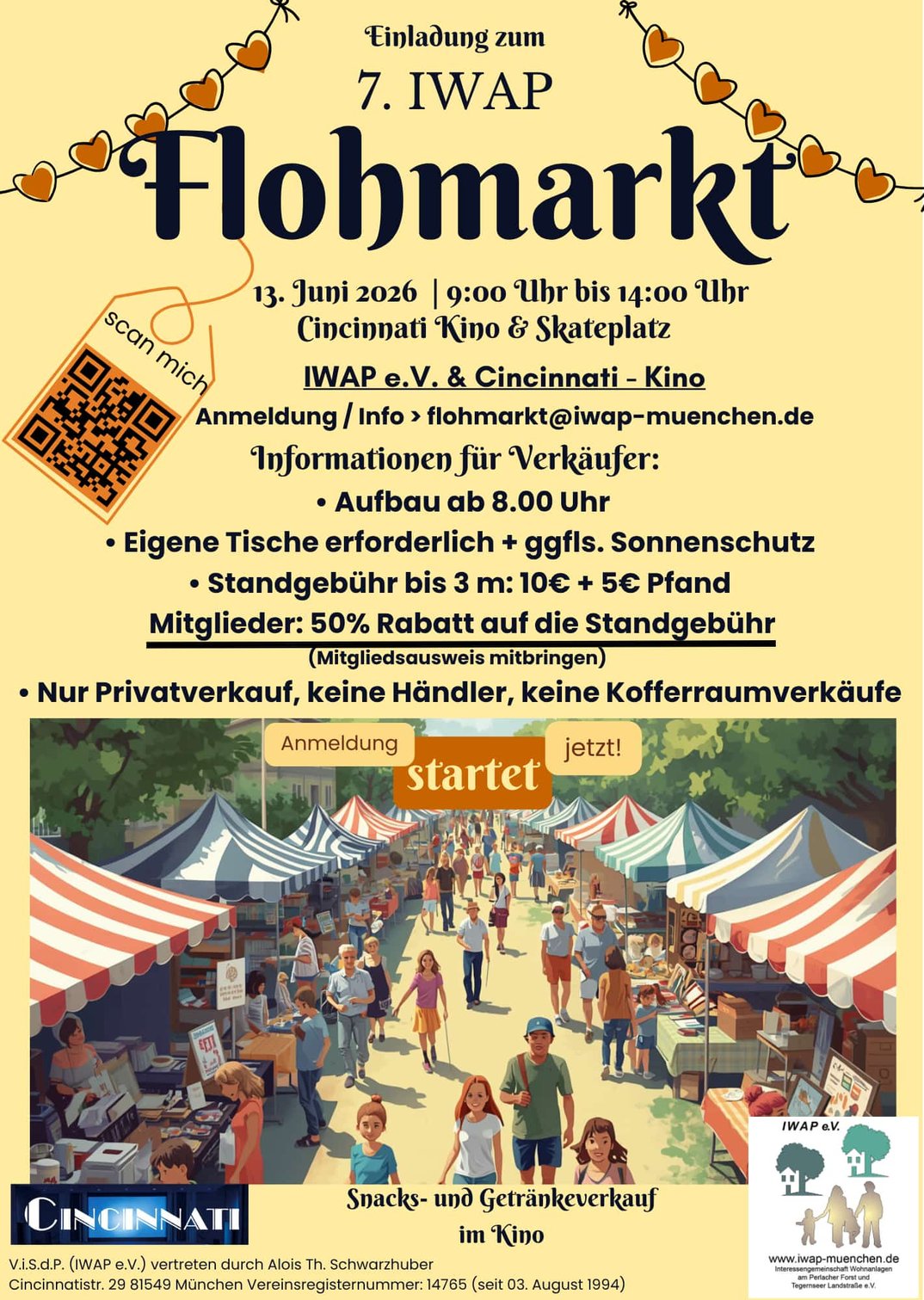 7. IWAP Flohmarkt am Cincinnati Kino