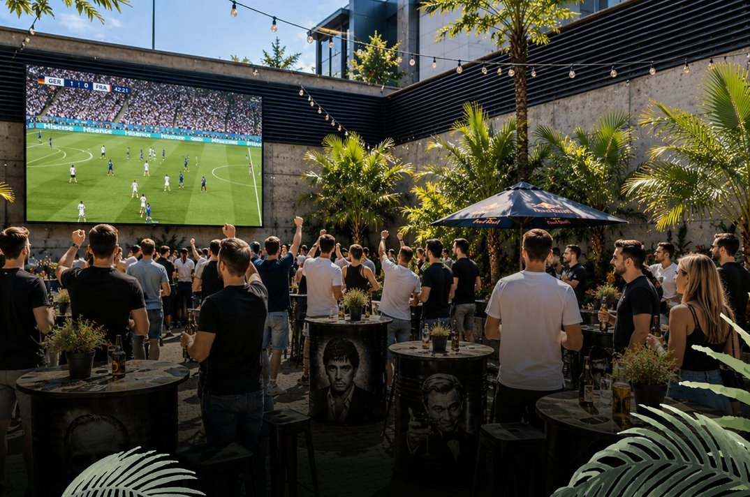 WM-Public-Viewing unter Palmen: Münchens Sommer-Spot am Stachus